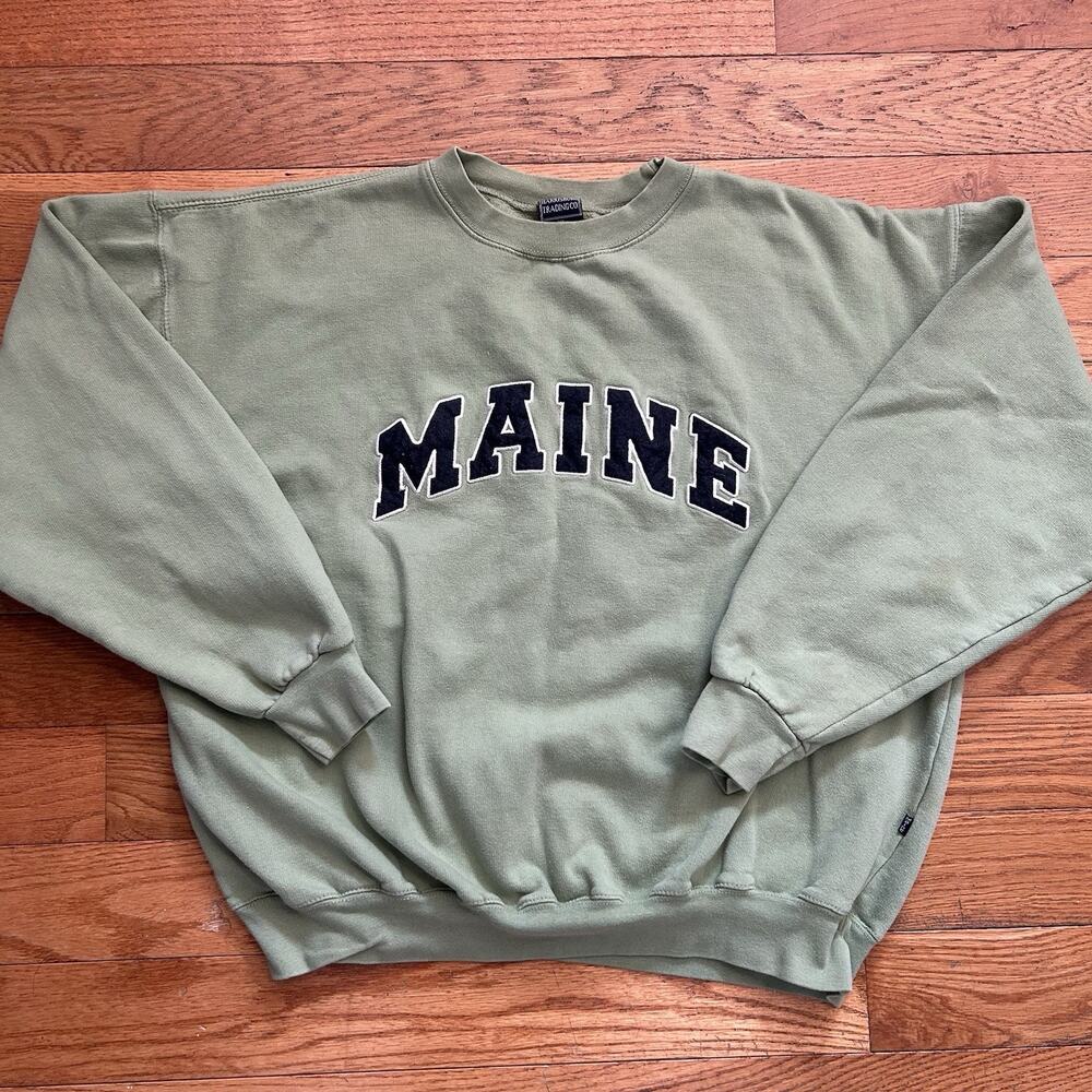 Vintage Maine University Arc Logo Fleece Pullover Sweatshirt XL